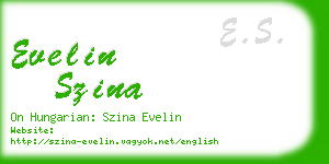 evelin szina business card